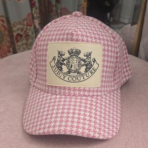 Juicy Couture Pink Houndstooth Cap